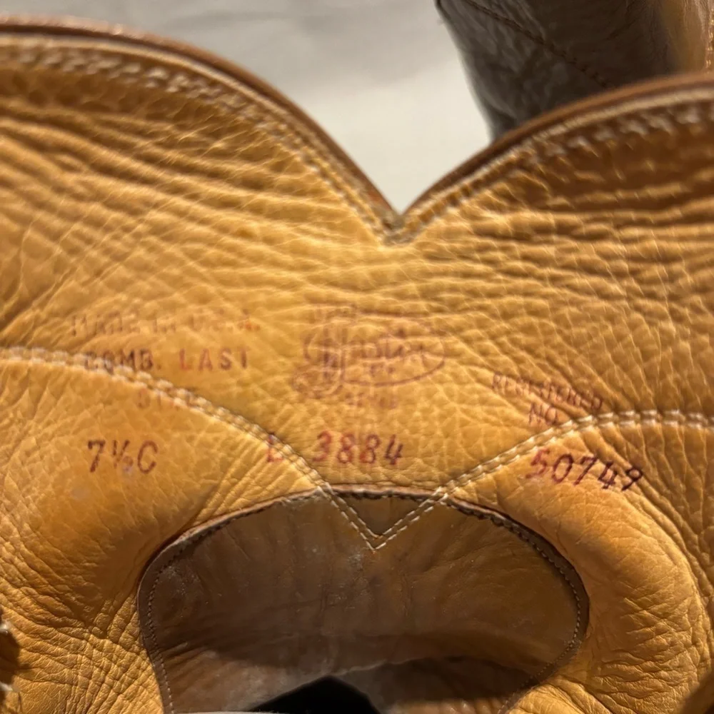 Justin Basic Roper Tan Boots size 7.5 C style L3884